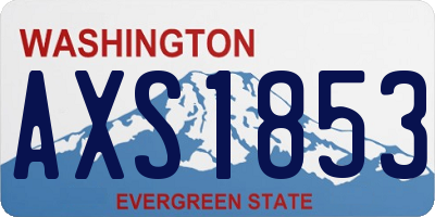 WA license plate AXS1853