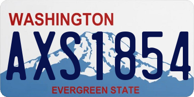 WA license plate AXS1854
