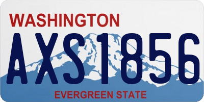 WA license plate AXS1856