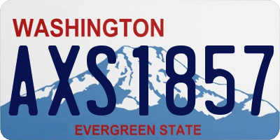 WA license plate AXS1857