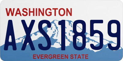 WA license plate AXS1859