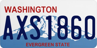WA license plate AXS1860