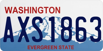 WA license plate AXS1863