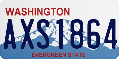WA license plate AXS1864