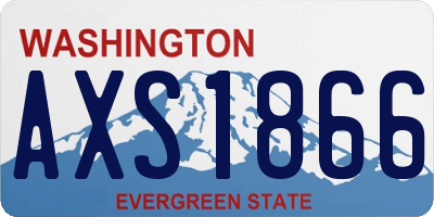 WA license plate AXS1866