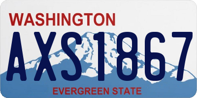 WA license plate AXS1867