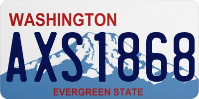 WA license plate AXS1868