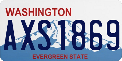 WA license plate AXS1869