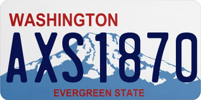 WA license plate AXS1870