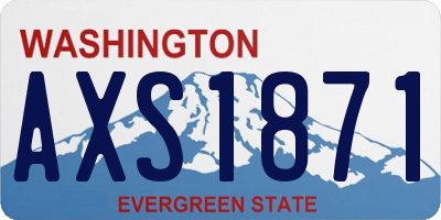 WA license plate AXS1871