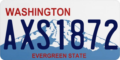 WA license plate AXS1872