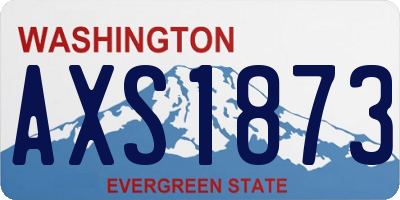 WA license plate AXS1873