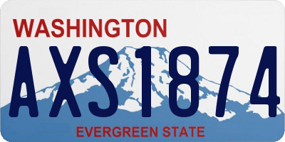 WA license plate AXS1874