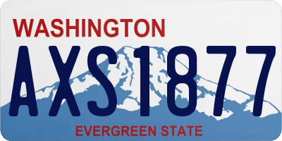 WA license plate AXS1877