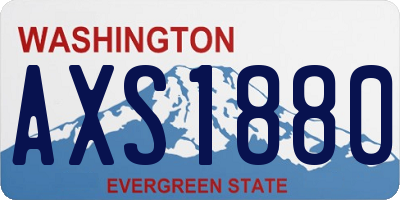WA license plate AXS1880