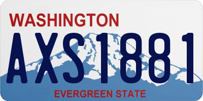 WA license plate AXS1881