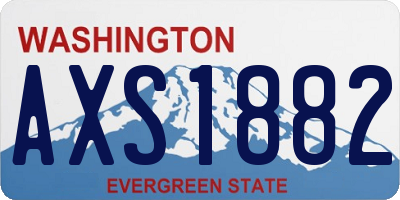 WA license plate AXS1882