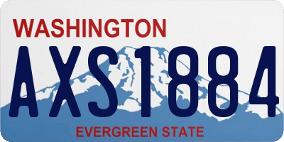 WA license plate AXS1884