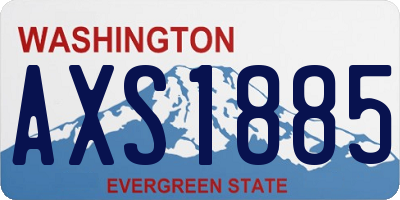 WA license plate AXS1885