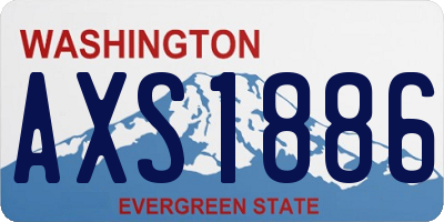 WA license plate AXS1886
