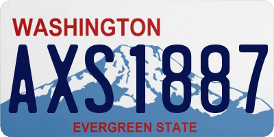 WA license plate AXS1887