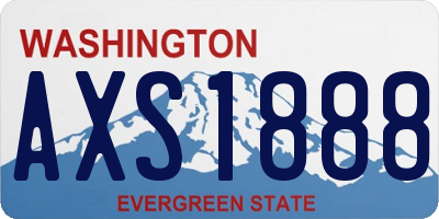 WA license plate AXS1888