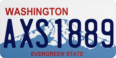WA license plate AXS1889