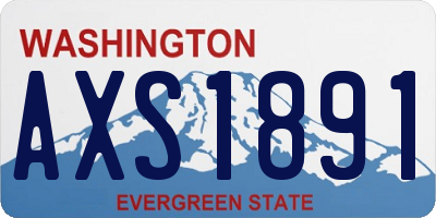 WA license plate AXS1891