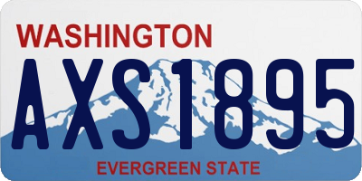 WA license plate AXS1895