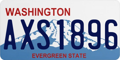 WA license plate AXS1896