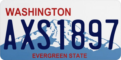 WA license plate AXS1897