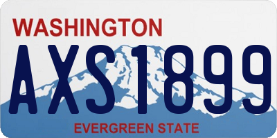 WA license plate AXS1899