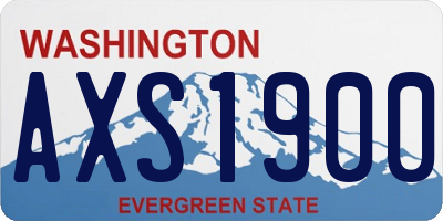 WA license plate AXS1900