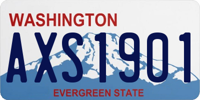 WA license plate AXS1901