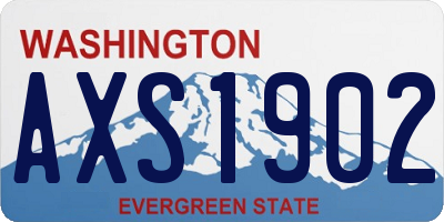 WA license plate AXS1902