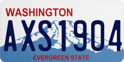 WA license plate AXS1904