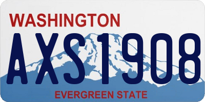 WA license plate AXS1908