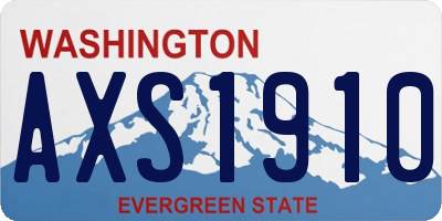 WA license plate AXS1910