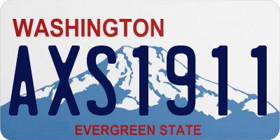 WA license plate AXS1911