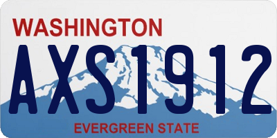 WA license plate AXS1912