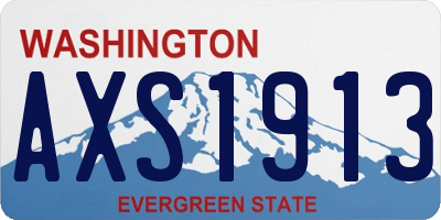WA license plate AXS1913