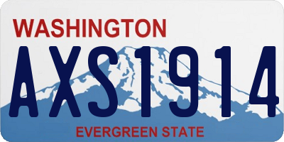 WA license plate AXS1914