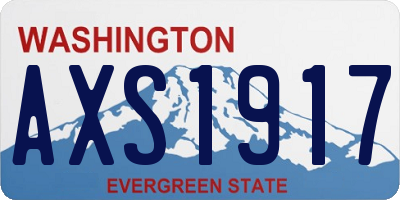 WA license plate AXS1917