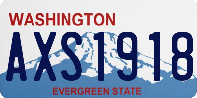 WA license plate AXS1918