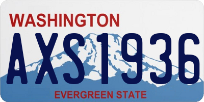 WA license plate AXS1936