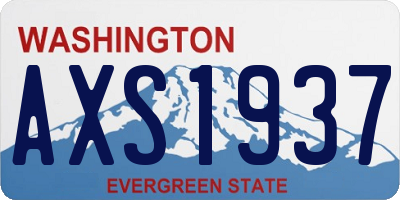 WA license plate AXS1937