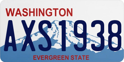 WA license plate AXS1938