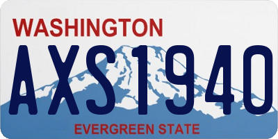 WA license plate AXS1940
