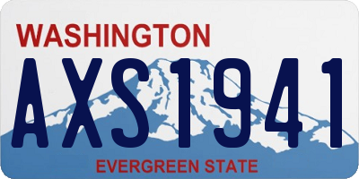 WA license plate AXS1941