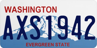 WA license plate AXS1942